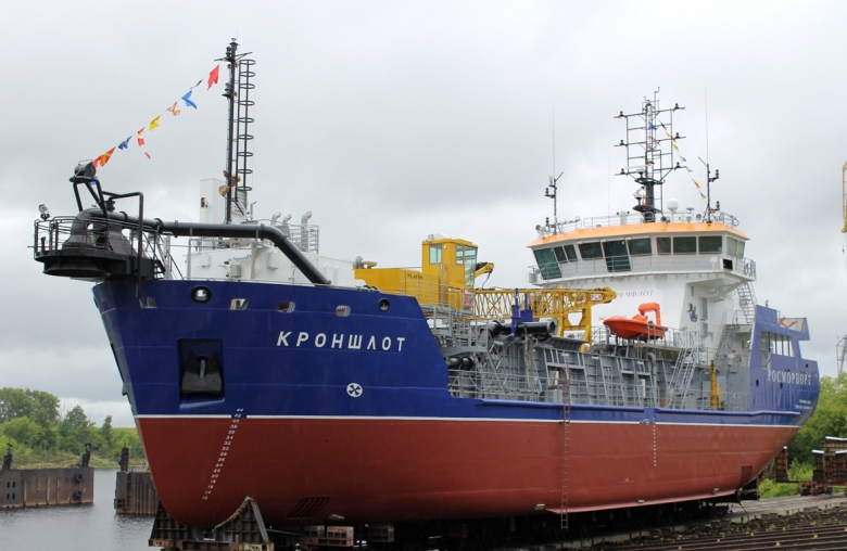 Завод «Красное Сормово» спустил на воду дноуглубительное судно «Кроншлот»
