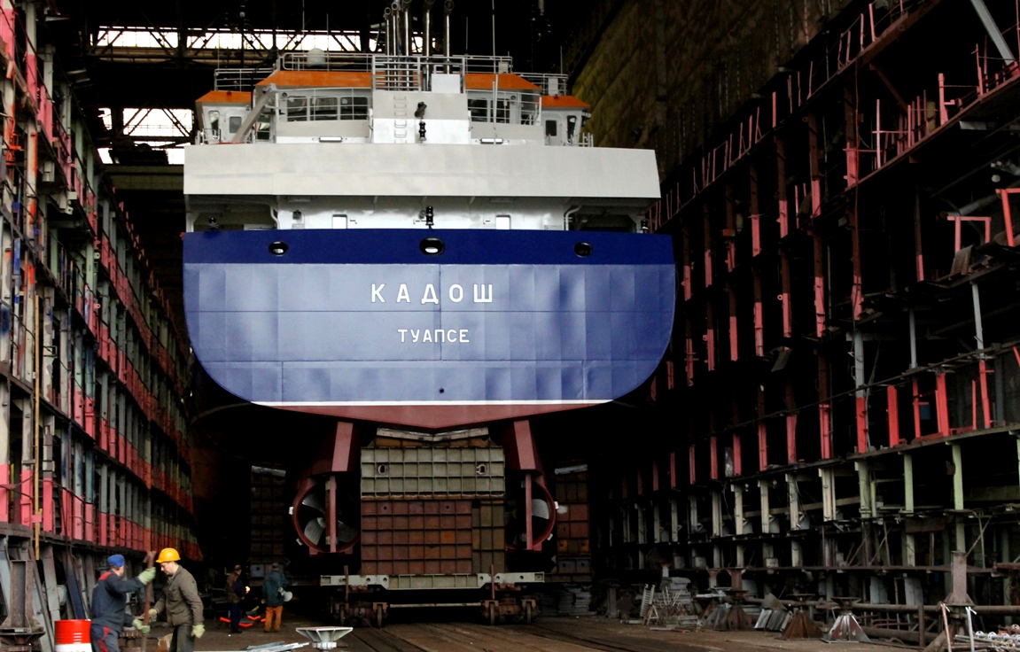 Спуск на воду дноуглубительного судна проекта TSHD1000 "Кадош"