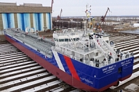 Спуск на воду танкера проекта RST27 "Балт Флот 11"