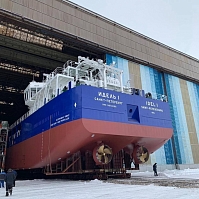 Завод «Красное Сормово» спустил на воду первый сухогруз в 2019 г.